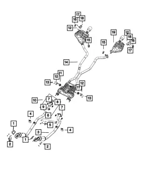 68072213ad Mopar Genuine Exhaust Extension Pipe