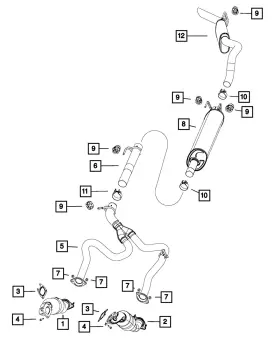 68092187ab Mopar Genuine Exhaust Muffler
