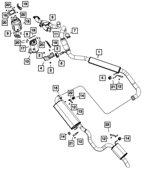 68161214aa Mopar Genuine Exhaust - Hanger