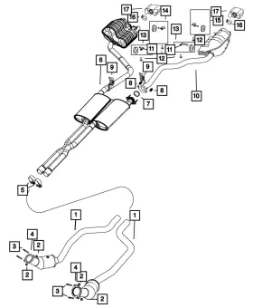 68260149ab Mopar Genuine Exhaust Resonator And Pipe