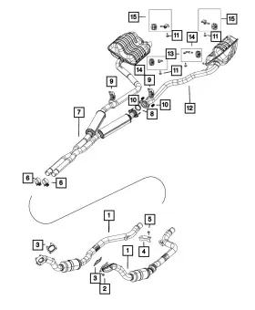 68260151aa Mopar Genuine Exhaust Resonator And Pipe