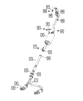 68268207ab Mopar Genuine Exhaust Extension Pipe