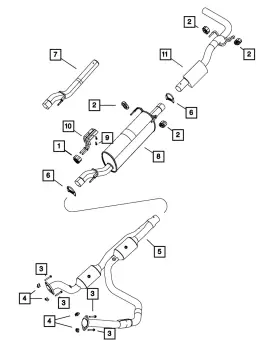 68160267ac Mopar 68307369ab Genuine Exhaust - Muffler