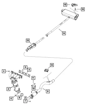 68322626aa Mopar Genuine Exhaust Muffler