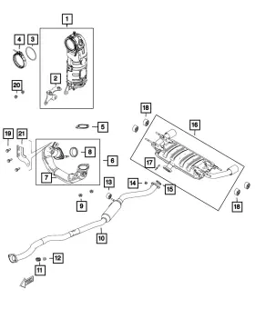 68329179aa Mopar Genuine Exhaust Muffler