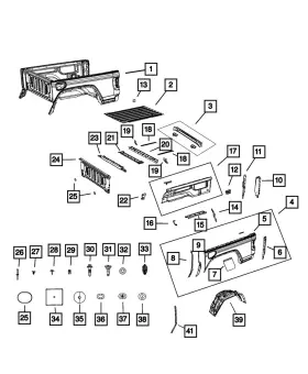 68541567aa Mopar Genuine Box Side Reinforcement Left