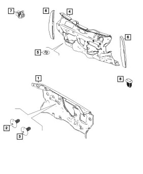 68655016aa Mopar Genuine Fender Side Silencer Right