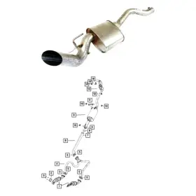 Bndl-300552 Mopar For Ram 1500 2019 Exhaust Muffler And Tailpipe Kit