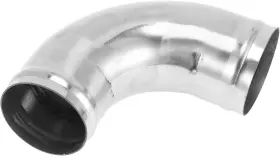 Motoforti 241120000596 90 Degree Mandrel Exhaust Tube With Bead Roll Diy Silver Tone