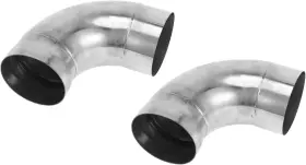 Motoforti 250403002075 90 Degree Mandrel Exhaust Tube Car Pipe Silver Tone