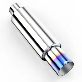 Mzsexhaustmufflerc017bluea2 Mzs Muffler Stainless Steel Tip 18.5in 2.5in Inlet 4in Outlet Titanium