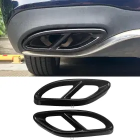Mc-00 N A Car Exterior Exhaust Pipe Mufflers Cover Rear Bumper Cylinder Black