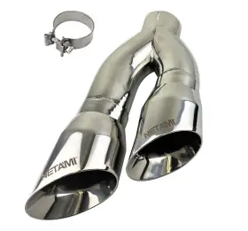 Nt-1690 Netami 3 Inch Inlet To 4 Exhaust Tip /dual Outlet For Truck