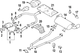20100-6hz0d Nissan Genuine Exhaust Muffler