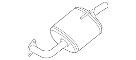 20110-3ta0a Nissan Genuine Rear Muffler