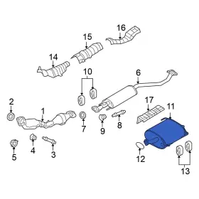 201001fc0b Nissan Oe For Cube 2009-2014 Exhaust Muffler