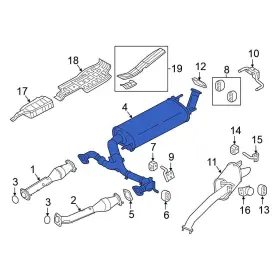 201006jf0e Nissan Oe For Armada 2020-2024 Exhaust Muffler