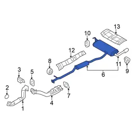 20100jm01c Nissan Oe For Rogue Select 2014-2015 Exhaust Muffler