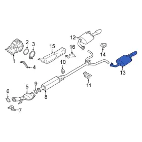 201106cb1a Nissan Oe For Altima 2019-2024 Exhaust Muffler