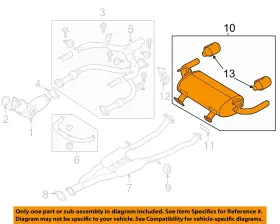 201004ga0d Nissan Oem Infiniti 14-15 Q50 3.7l-v6-exhaust System Muffler Left