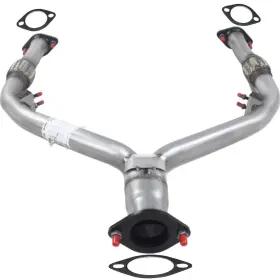 303152 Northeastern Exhaust Stainless Steel Y-pipe With Flex Direct Fit For Infiniti G35 G37 M35 Q70