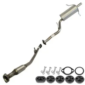 605117 Northeastern Exhaust Stainless Steel Resonator Muffler With Hangers Bolts Kit Fits 1997-1998 Impreza