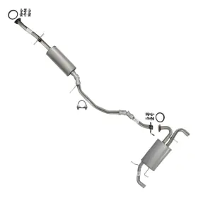 608139 Northeastern Exhaust Stainless Steel Muffler Assembly And Rear Kit Fits 2007-2012 Rdx 2.3l