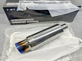 Mfl-801 Nrg New Stainless Muffler Burnt Ti Style Tip 2 Inch Universal Car Motorcycle