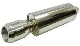 Th2-14-30 Obx Racing Sports Forza Tuning Round Muffler With Slant Cut Tapered Tip 3 Inch Inlet