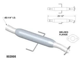 502005-aj Oem Industries Center Mufflers For 2022 Toyota C-hr