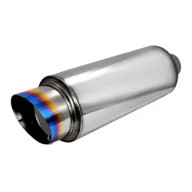 Drpmf-rs341t Omac Universal 2.5 Inch Inlet/4 Outlet S. Steel Muffler With Fireball Style Burn