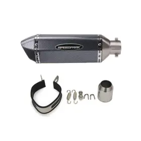 Pacewalker 601593369651 Exhaust Muffler Carbon Fiber 1.5-2 Inch Inlet With Removable Db Killer For Street/