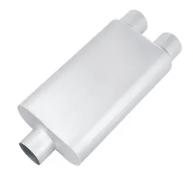 Pic-shm303023-y-sl Piclafe Universal Dual Chamber Muffler 3 Inch Inlet Outlet 23 Length Aluminized Steel
