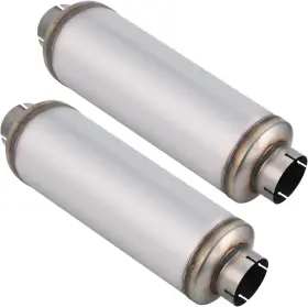Pic-shr407030-dou Piclafe 4 Inch Exhaust Muffler Inlet/outlet 30 Overall Length Resonator 2pc