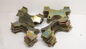 90111115104 Porsche Zinc 911 Muffler Support Bracket Rear Genuine 901 111 151 04