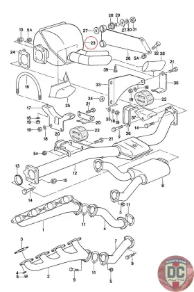 92811103103 Porsche 1978 928 Rear Muffler