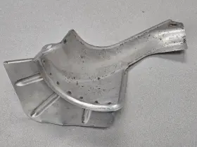 92850492105 Porsche Used Original Genuine 928 Left Front Exhaust Aluminum Heat Shield