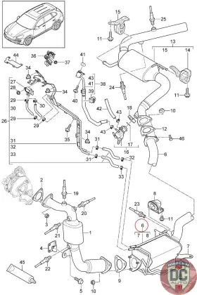 95811302360 Porsche 2011-2018 Cayenne Exhaust Particulate Filter