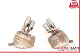 97011191192 Porsche 14-16 Panamera 970 E-hybrid Exhaust Muffler Right And Left Set Oem
