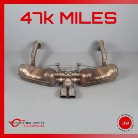 98111122101 Porsche 13-16 981 Boxster Cayman S Rear Left And Right Exhaust Muffler Set Oem 47k