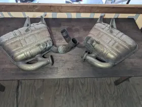 Porsche 99611112156-22282 911 996 3.4 Right And Left Exhaust Mufflers Gundo Modded