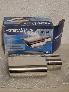 T-815 Ractive S.s Muffler Oval Tip Bc Flat