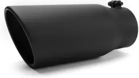 Am-38402 Richeer 3.5 Inch Exhaust Tip 3 1/2 Inlet Length 12 Black