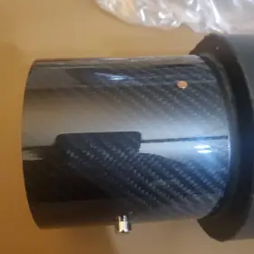 1-mu-30100t-b Rs Type N1 Style 4 Inch Black With Carbon Fiberweld On Exhaust Muffler 2.5 Inlet Universal