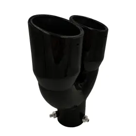 K-00151 Rxmgf 2.5 Inch 6.3cm Universal Dual Exhaust Tip Stainless Black Straight