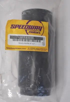 917-83030 Speedway Shorty Muffler 8 Inch X 3 Race Automotive Replacement Black
