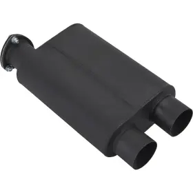 9301013 Speedway Motors Baffled Muffler With Cutout 3 Inch Same Side Inlet/outlet