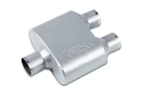 Sf425122 Street Flow 1 Chamber 4x9.5 Inch Oval Muffler 2.5 Center In 2.25 Dual Out