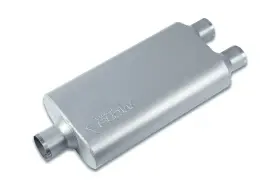 Sf425522 Street Flow 3 Chamber 4x9.5 Inch Oval Muffler 2.5 Center In 2.25 Dual Out