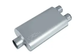 Sf430502 Street Flow 3 Chamber 4 Inch X9.5 Oval Muffler 3.0 Center In 2.5 Dual Out